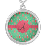 Monograma verde del muñeco de nieve joyerias personalizadas