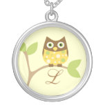 Monograma y búho, amarillos joyerías