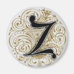 Monograma "Z" en el oro - imán
