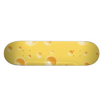 Monopatín amarillo de la textura del queso suizo