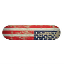 Monopatín apenado de la bandera americana
