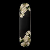 Monopatín blanco #2 de la muchacha de flores del B patineta
