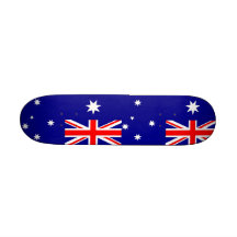 Monopatín con la bandera de Australia