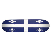 Monopatín de la bandera de Quebec