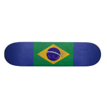 Monopatín de la bandera del vintage de Brazile