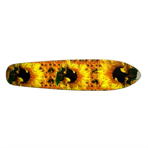 Monopatín de la salida del sol del girasol