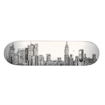 Monopatín de la tinta del horizonte de Nueva York