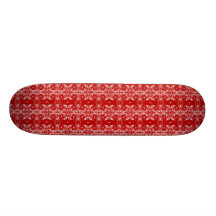 Monopatín de los remolinos del rojo y del blanco