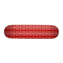Monopatín de los remolinos del rojo y del blanco m
