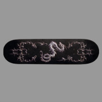 monopatín de para del dragón del diseño patineta
