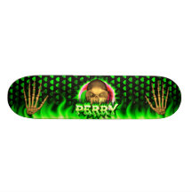 Monopatín de Skatersollie del fuego del verde del 