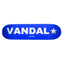Monopatín de VANDAL★ genérico (blanco en azul)
