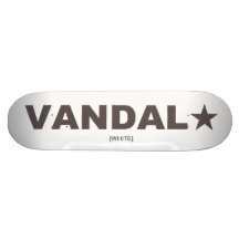 Monopatín de VANDAL★ genérico (negro en blanco)