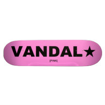 Monopatín de VANDAL★ genérico (negro en rosa)