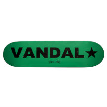 Monopatín de VANDAL★ genérico (negro en verde)