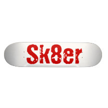 Monopatín del logotipo de Sk8er
