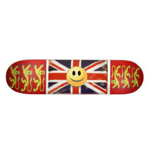 Monopatín del smiley del escudo de armas de Union 