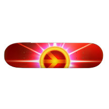 Monopatín, eclipse del signo de la paz, rojo, amar