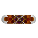 Monopatín, flor del zen, rosa amarillo marrón de B