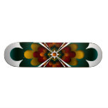 Monopatín, flor, naranja rojo del verde amarillo