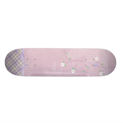 Monopatín floral del Doodle de la lavanda