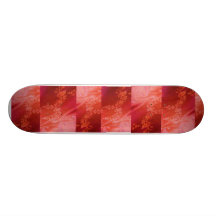 Monopatín floral rojo de la elegancia - personaliz