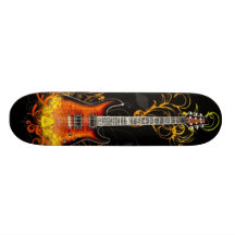 Monopatín - guitarra fresca con el modelo