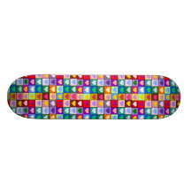 Monopatín multicolor de los chicas de los corazone