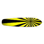 Monopatín negro y amarillo Oldschool del vórtice