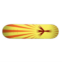 Monopatín, paz Starburst, amarillo, naranja
