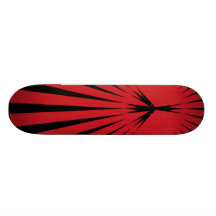 Monopatín, paz Starburst, rojo y negro