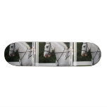 Monopatín recogido del caballo blanco