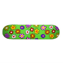 Monopatín retro de las flores