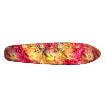 Monopatín rosado de dos flores