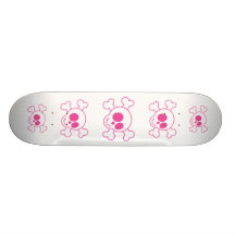 Monopatín rosado del patinador de los chicas del c