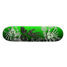 Monopatín sano del verde de la identidad