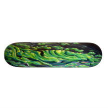 monopatín verde de la gota