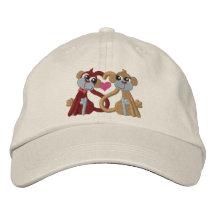 Monos del amor gorros bordados
