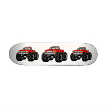 MONSTER TRUCK ROJO TABLA DE PATINAR