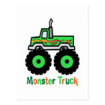 Monster truck verde postales