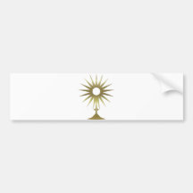 Monstrance eucarístico etiqueta de parachoque