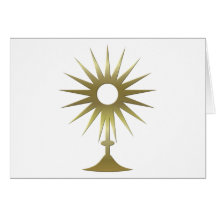 Monstrance eucarístico felicitacion 