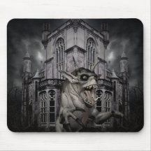Monstruo asustadizo del demonio del horror de Hall Alfombrillas De Ratón