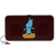 monstruo azul lindo notebook altavoz
