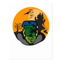 Monstruo de Frankenstein con el castillo Tarjetas Postales
