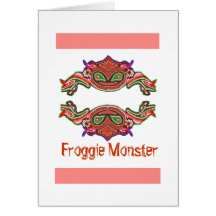 Monstruo de Froggie - dibujo animado de la rana Tarjetas