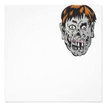 Monstruo de la cara del cráneo del zombi anuncio