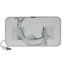 Monstruo de mar de la fantasía en gris PC altavoces
