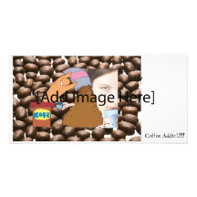Monstruo del café tarjetas fotográficas personalizadas