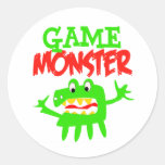 Monstruo del juego etiqueta